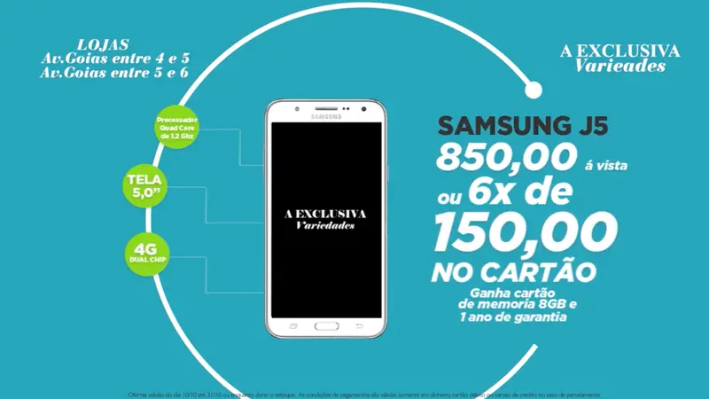 Promoção mês de outubro, filme para A EXCLUSIVA